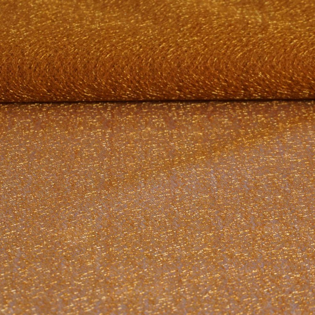 Lurex Netztüll warmes gold